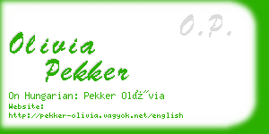 olivia pekker business card